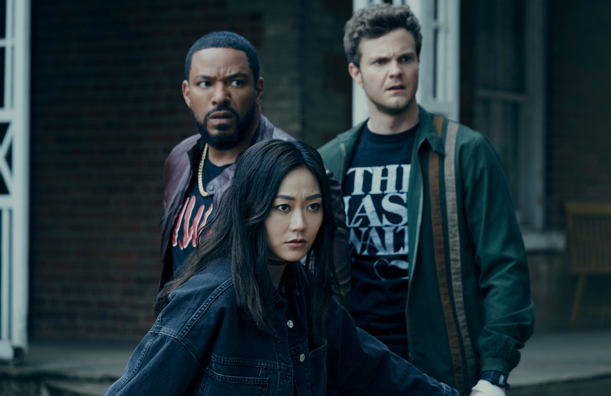 Laz Alonso, Karen Fukuhara, and Jack Quaid in Season 3 of The Boys (Photo: Prime Video)