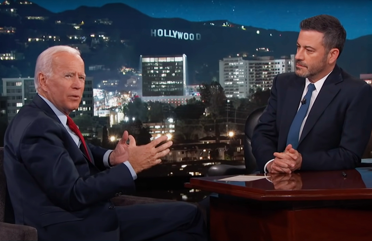 Joe Biden on Jimmy Kimmel Live! in 2019 (Photo: ABC)