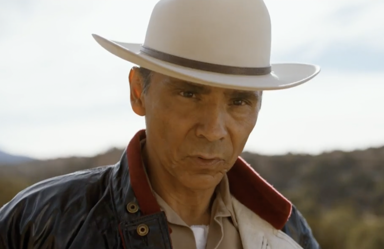The first time we see Zahn McLarnon's face in Dark Winds (Photo: AMC)