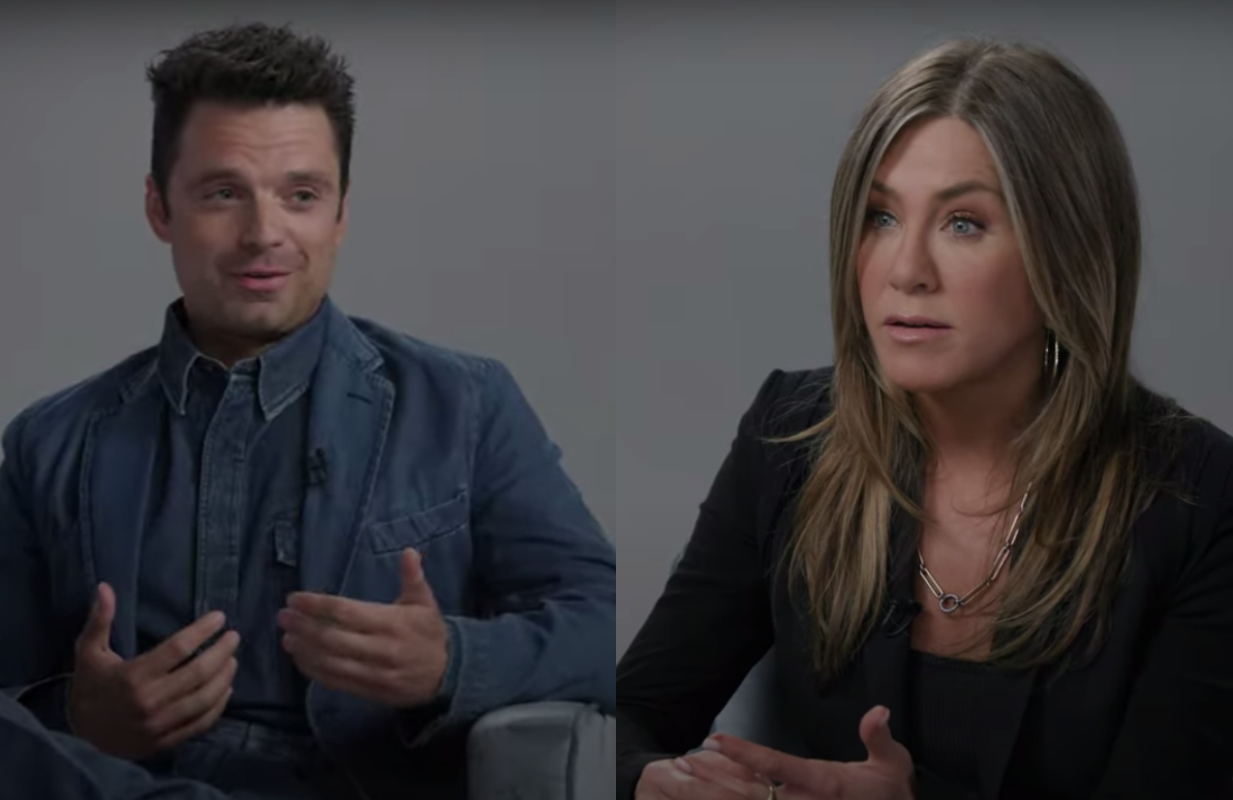 Sebastian Stan and Jennifer Aniston (Photos: Variety/YouTube)