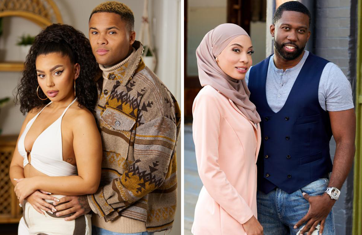 Jibri &amp; Miona and Bilal &amp; Shaeeda in 90 Day Fiancé Season 9 (Photos: Craig Mitchelldyer/Lauren Pusateri/TLC)