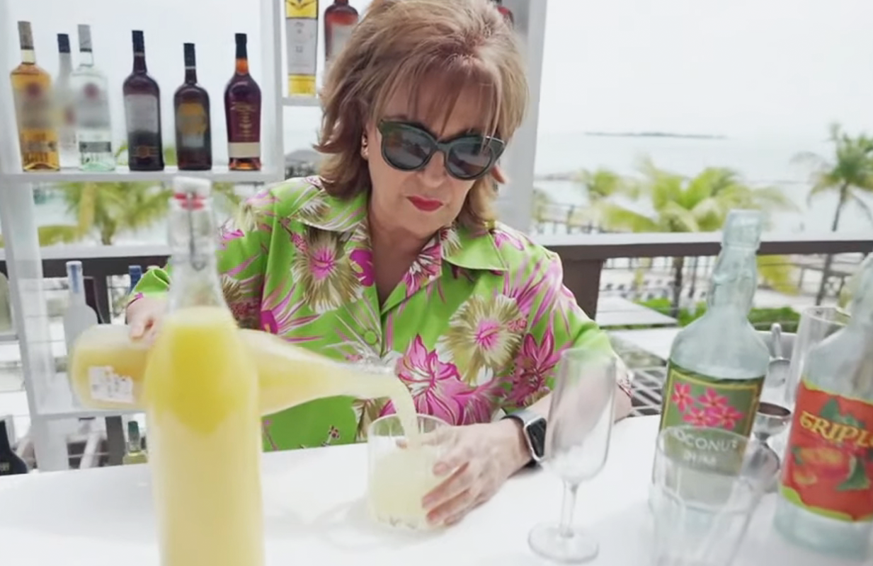 Joy Behar stepped behind the bar Wednesday morning on The View. (Photo: ABC)