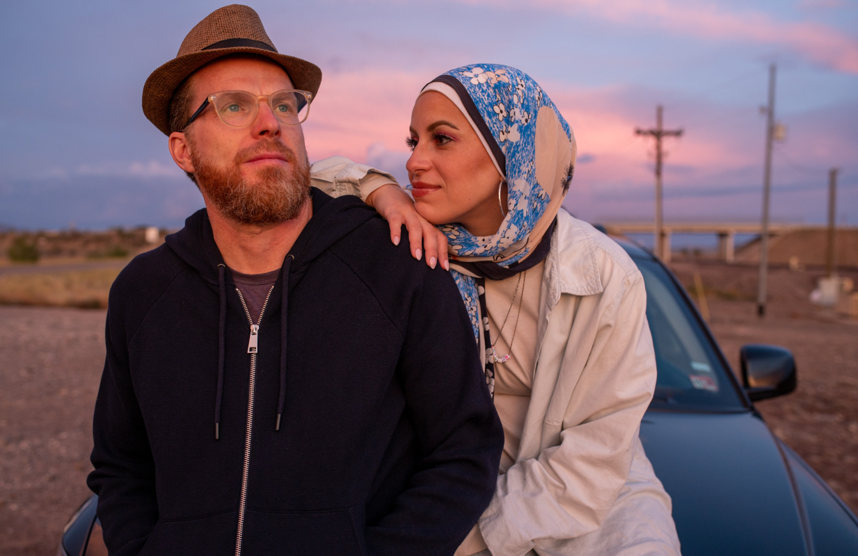 Sebastian Robin and Mona Haydar in The Great Muslim American Road Trip (Photo: Adam McCall/PBS)