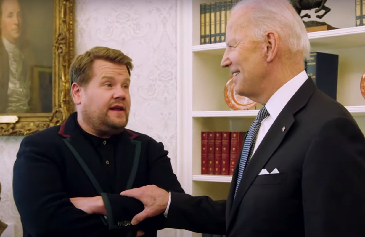 James Corden and Joe Biden on The Late Late Show (Photo: CBS)