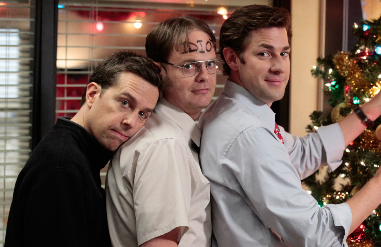 Ed Helms, Rainn Wilson, and John Krasinski in The Office (Photo: NBC/Everett Collection)