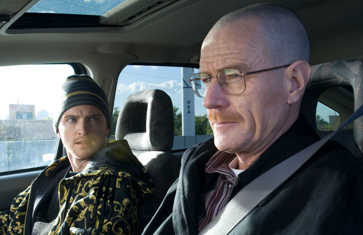 Aaron Paul and Bryan Cranston Breaking Bad (Photo: Ursula Coyote/AMC)