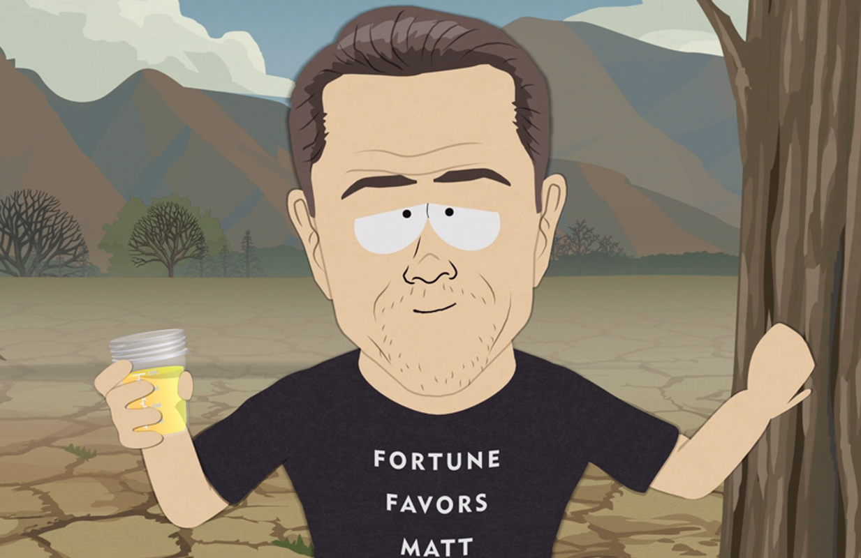 Cartoon Matt Damon in South Park: The Streaming Wars Part 2 (Photo: Paramount+)