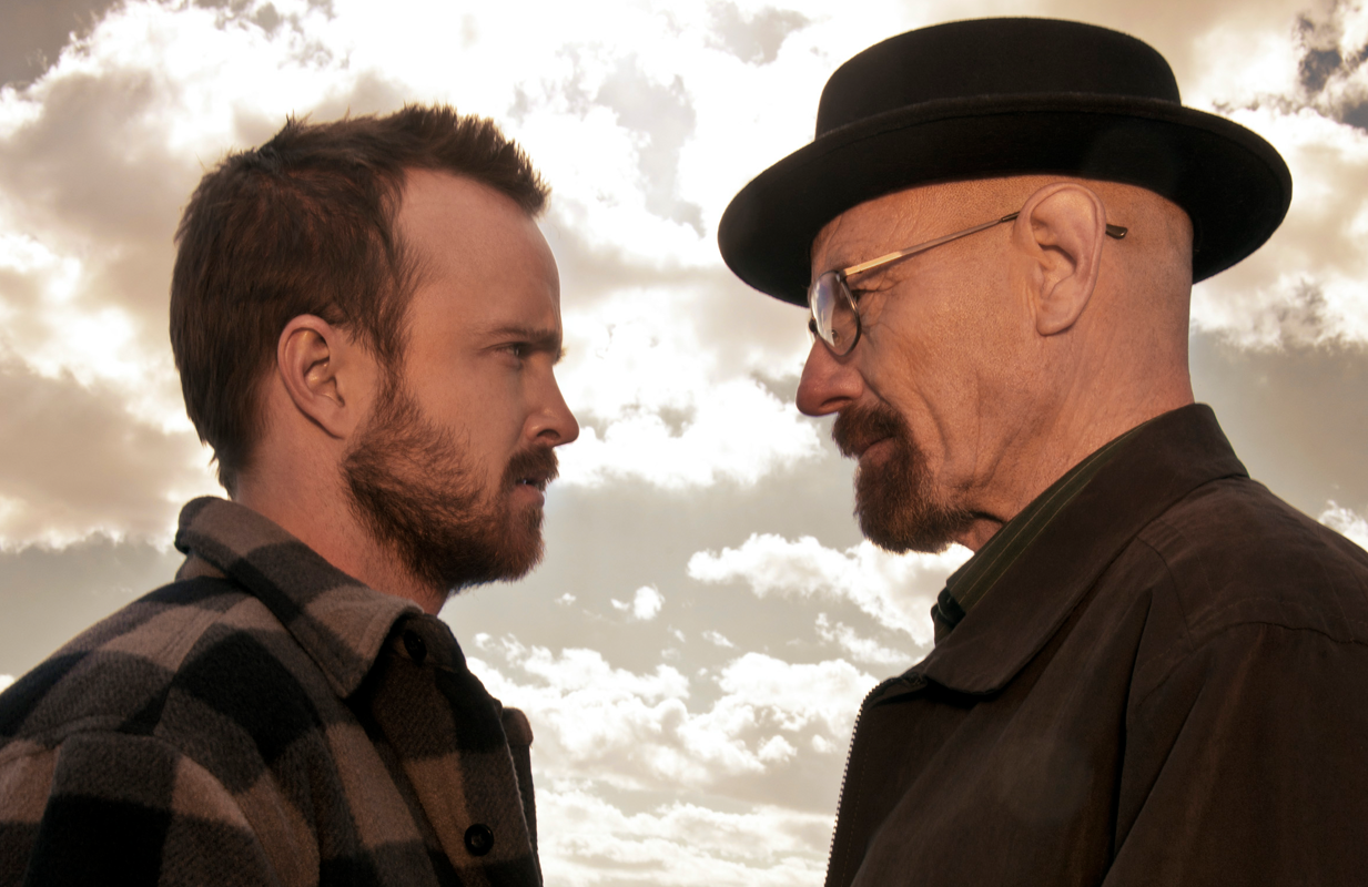 Aaron Paul as Jesse Pinkman and Bryan Cranston as Walter White in Breaking Bad (Photo: AMC)