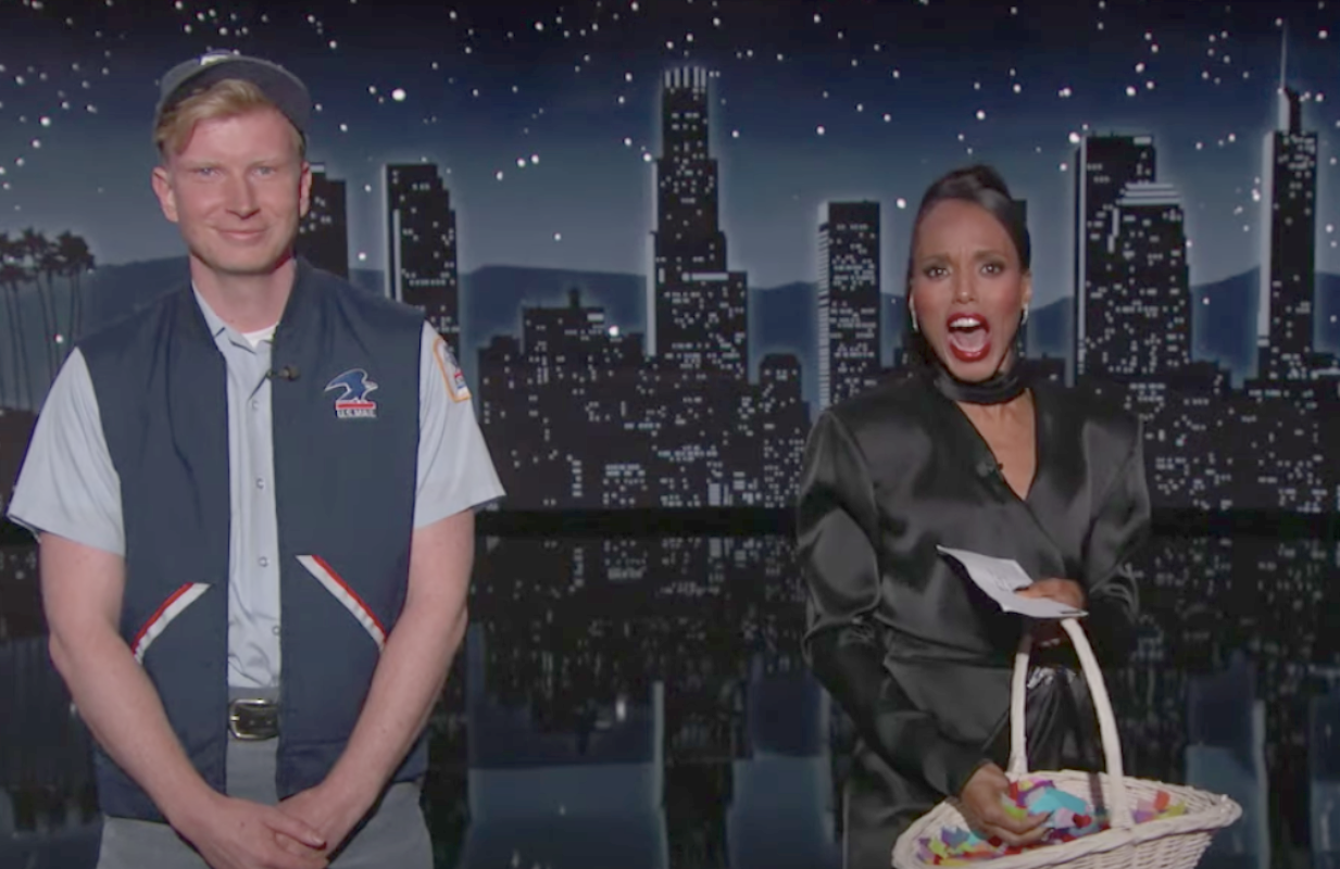 Kerry Washington hosting Jimmy Kimmel Live! (Photo: ABC/YouTube)