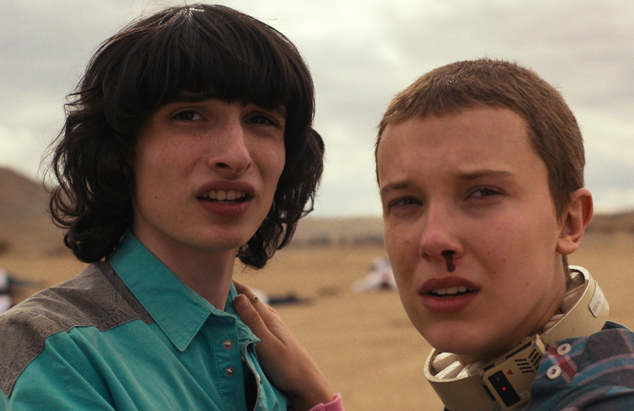 Finn Wolfhard and Millie Bobby Brown in Stranger Things (Photo: Netflix)