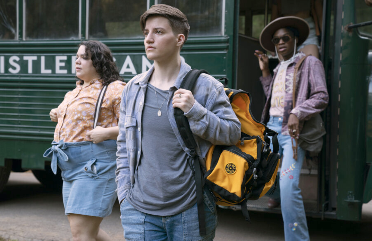 Theo Germaine as Jordan, Austin Crute as Toby in Peacock's They/Them. (Photo: Josh Stringer/Blumhouse/Peacock)