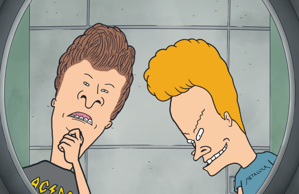 Beavis and Butt-Head ponder an "escape room." (Photo: Paramount+)