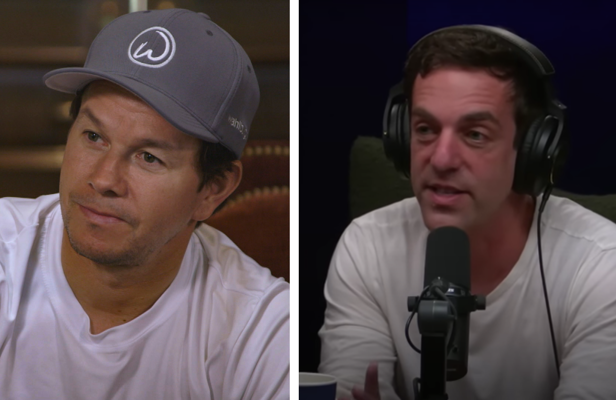 Mark Wahlberg in Wahlburgers and B.J. Novak (Photos: A&amp;E/Everett Collection and Conan/YouTube)
