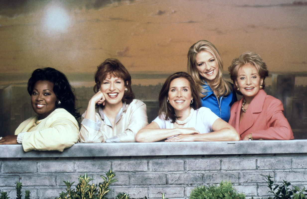 Star Jones, Joy Behar, Meredith Vieira, Debbie Matenopoulos and Barbara Walters in a 1997 promotional image for The View. (Photo: ABC/Everett Collection)