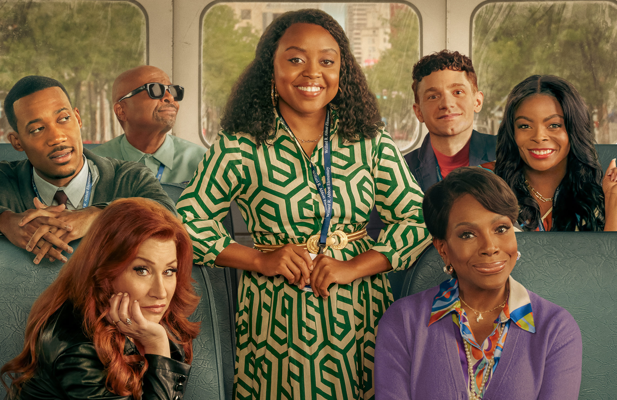 Tyler James Williams, Lisa Ann Walter, William Stanford Davis, Quinta Brunson, Sheryl Lee Ralph, Chris Perfetti, Janelle James in Abbott Elementary. (Photo: ABC)