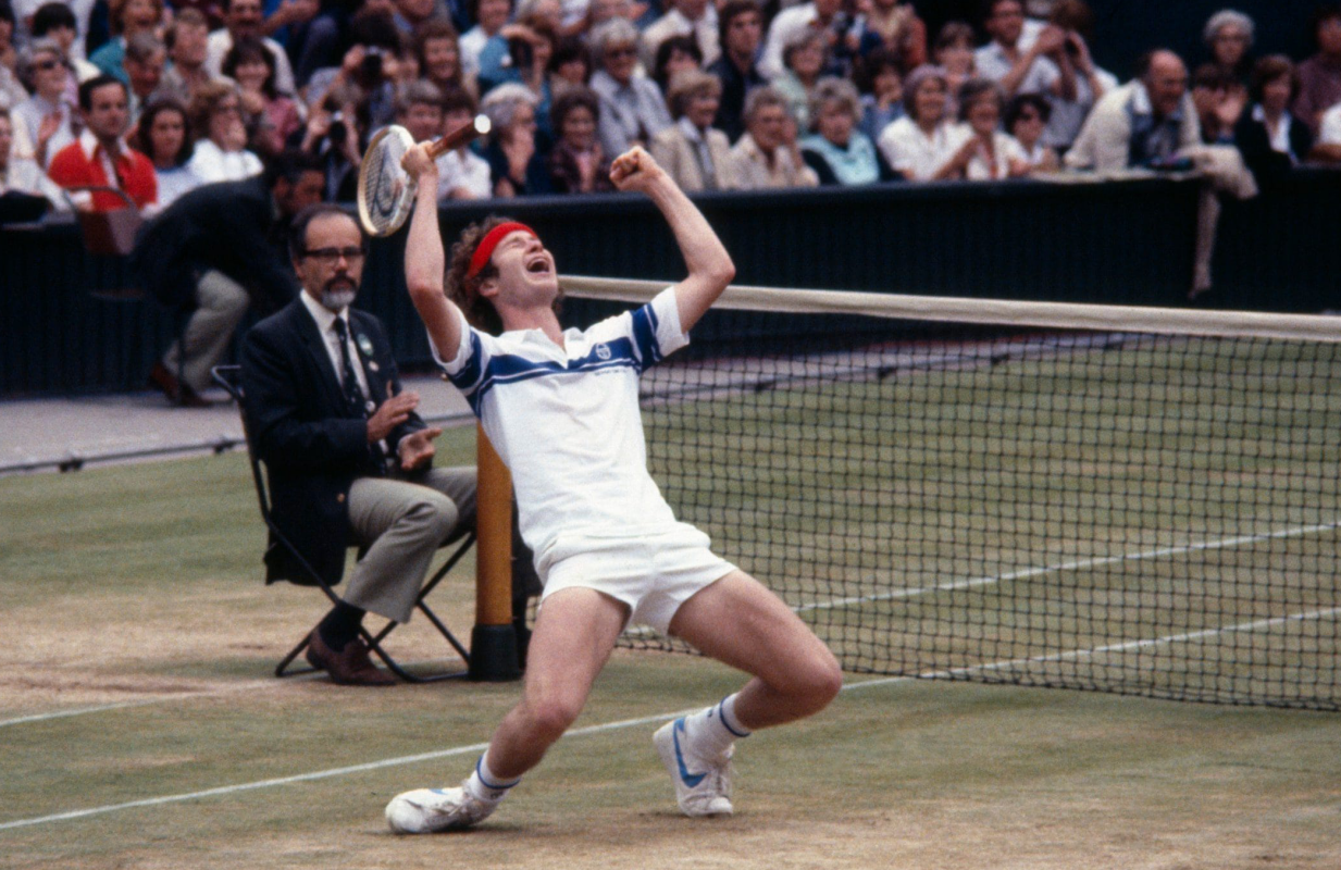 John McEnroe celebrates his victory at The Championships 1981. (Photo: Michael Cole/AELTC/Showtime).