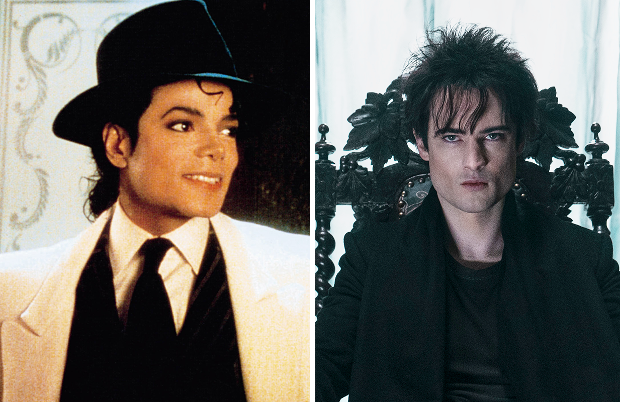 Michael Jackson in Moonwalker, Tom Sturridge in The Sandman. (Photos: Dream Quest Images/Courtesy Everett Collection, Netflix)