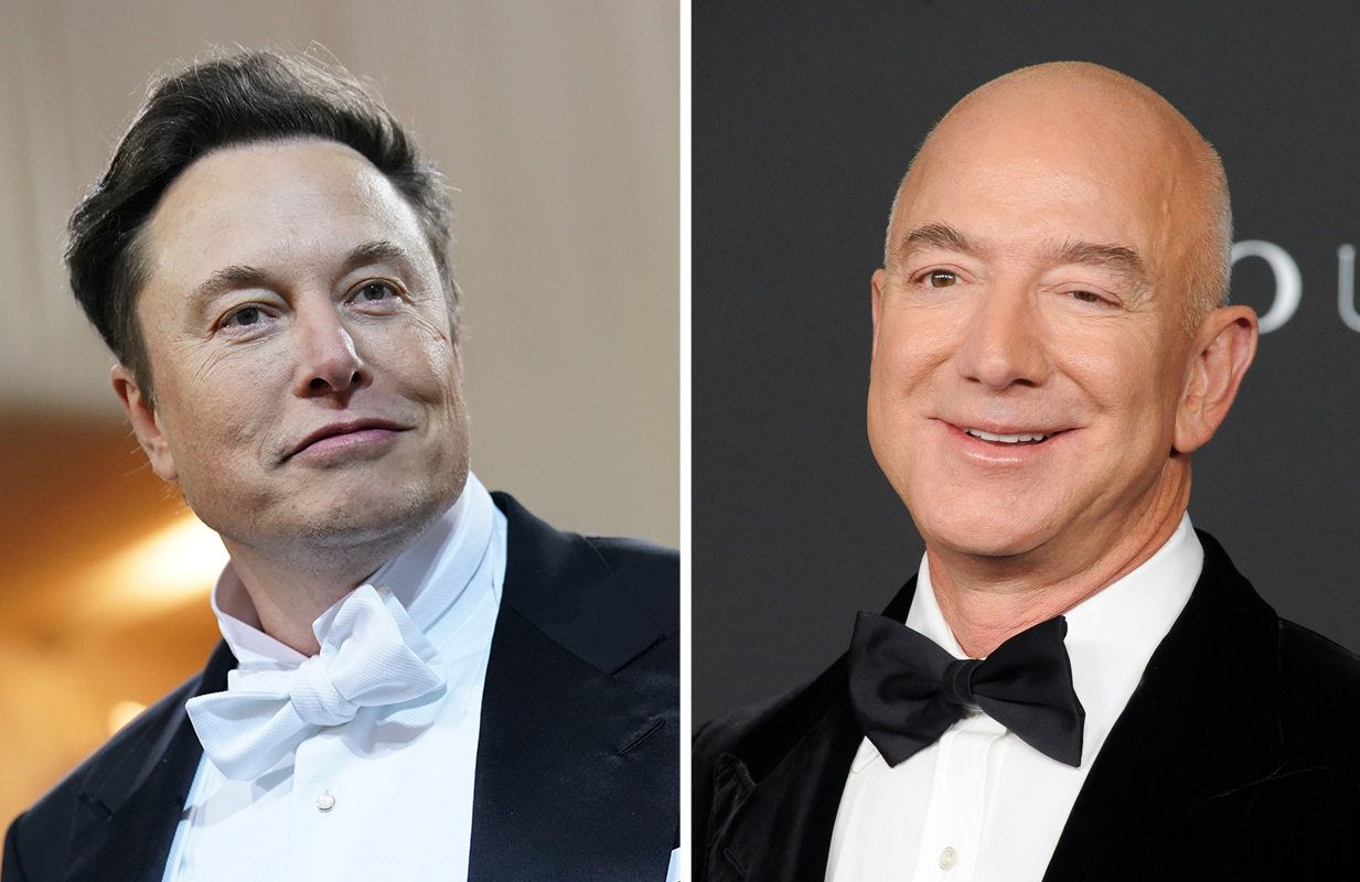 Elon Musk, Jeff Bezos. (Photos: Kristin Callahan, Elizabeth Goodenough/Everett Collection)