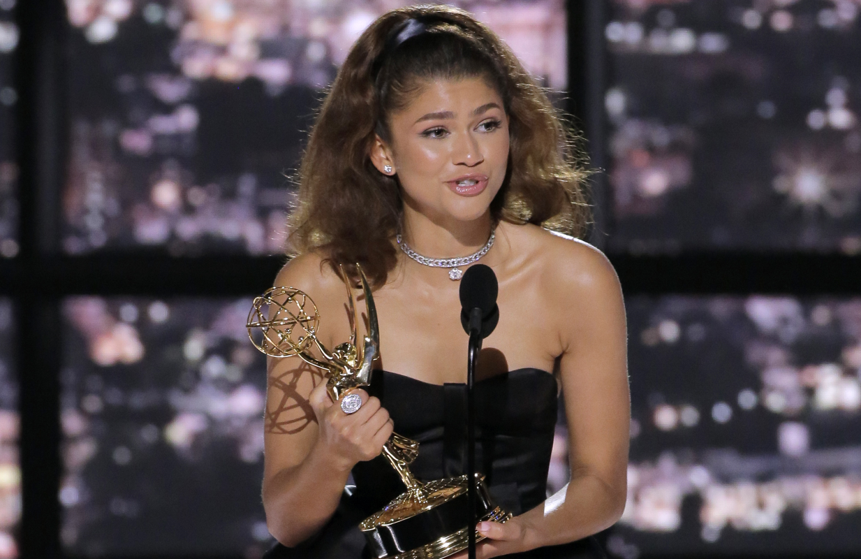 Zendaya accepts the Outstanding Lead Actress in a Drama Series award for Euphoria at the 74th Annual Primetime Emmy Awards. (Photos: Chris Haston/NBC)