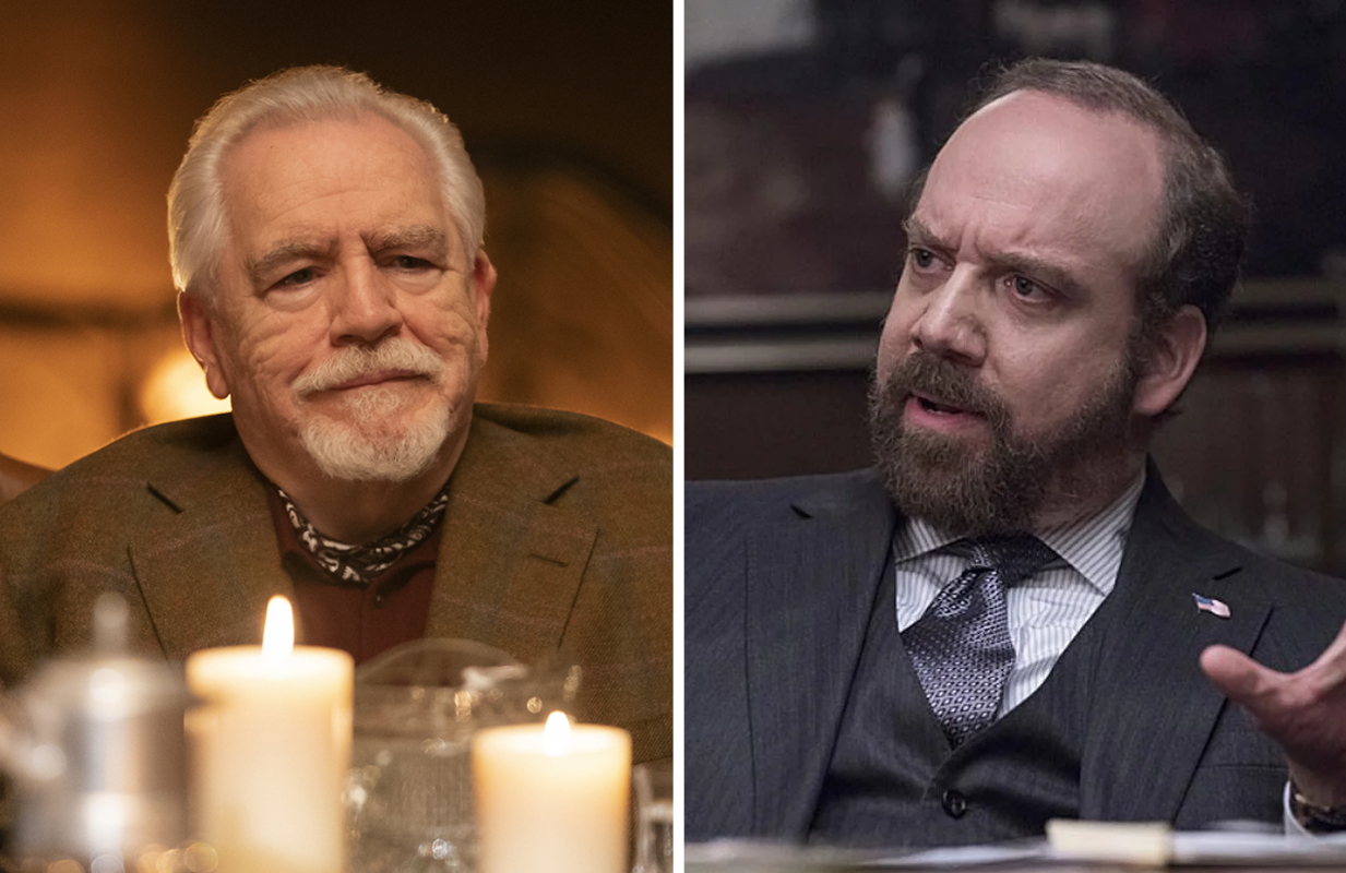 Brian Cox in Succession, Paul Giamatti in Billions. (Photos: HBO, Showtime)