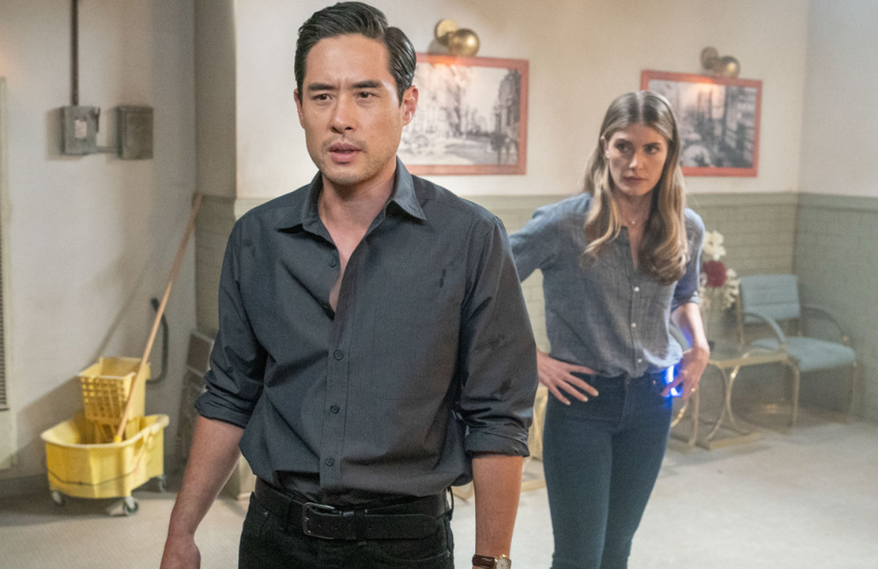 Raymond Lee and Caitlin Bassett in Quantum Leap. (Photo: Ron Batzdorff/NBC)