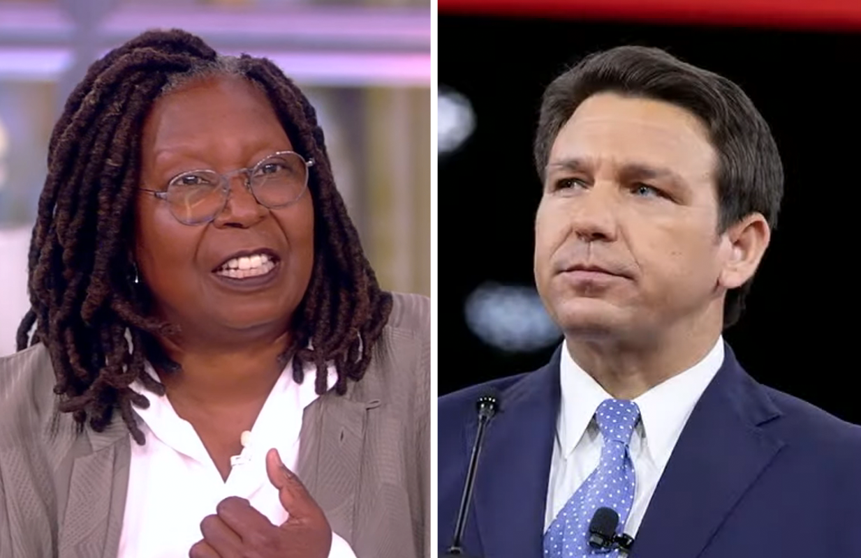 Whoopi &amp; Co. tore into Ron DeSantis this morning on The View. (Photos: ABC)