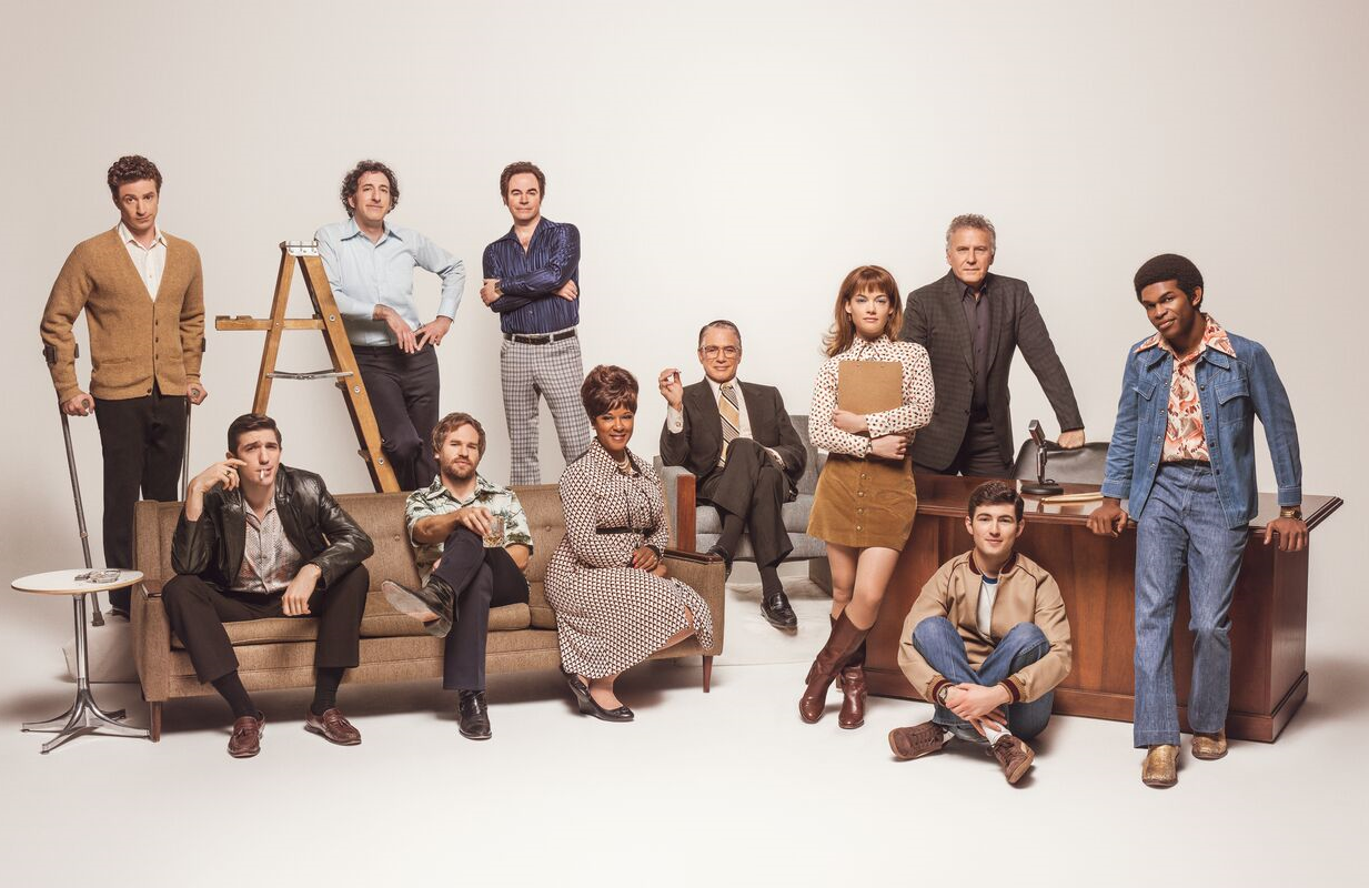 The cast of There's Johnny with series creator Paul Reiser. (Photo: NBC Universal)