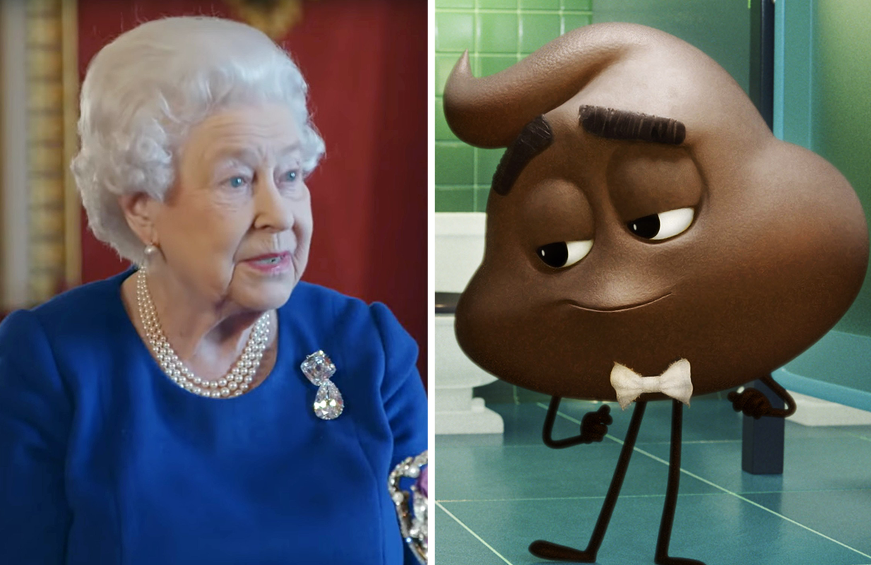 Queen Elizabeth II, The Emoji Movie. (Photos: Everett Collection)
