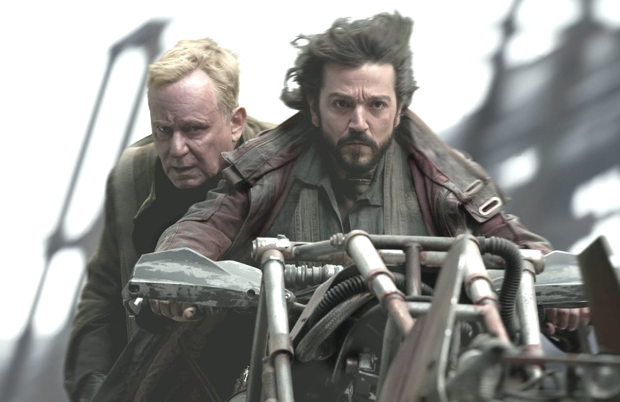 Stellan Skarsgård and Diego Luna in Andor (Photo: Des Willie/Lucasfilm)