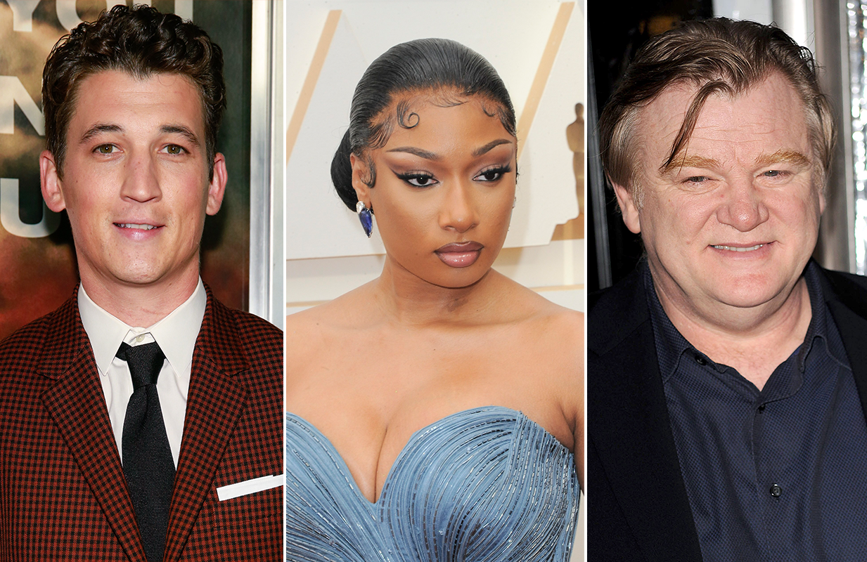 Miles Teller, Megan Thee Stallion, and Brendan Gleeson. (Photos: Everett Collection)