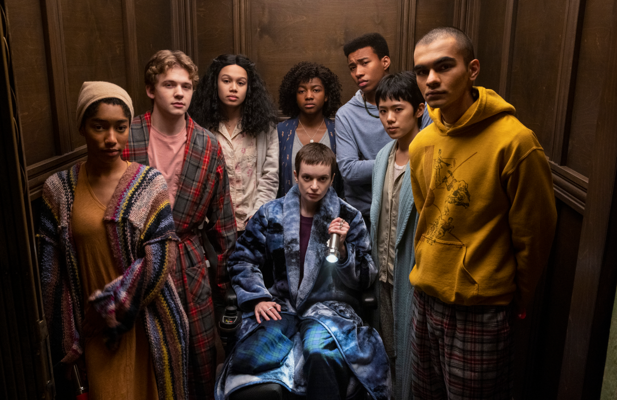 The cast of <I>The Midnight Club</I> probably shouldn't take that elevator. (Photo: Eike Schroter/Netflix)