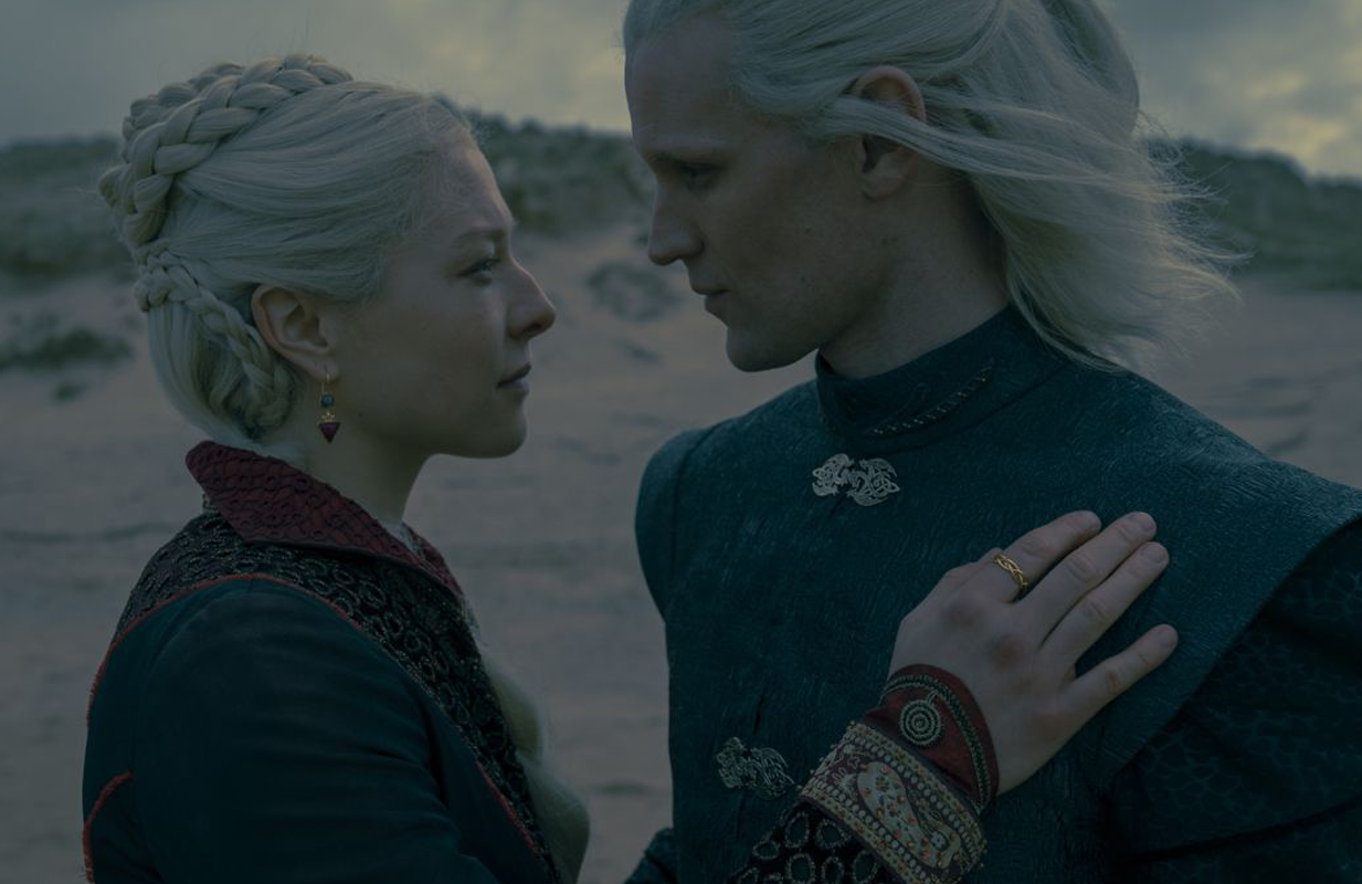 Emma D'Arcy and Matt Smith in House of the Dragon. (Photo: HBO)