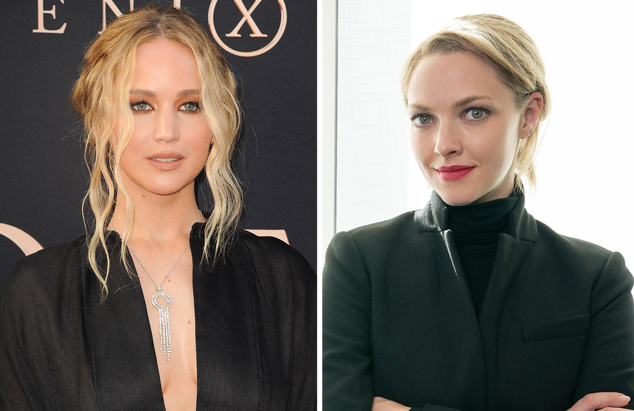 Jennifer Lawrence, Amanda Seyfried in The Dropout. (Photos: Everett Collection, Hulu)