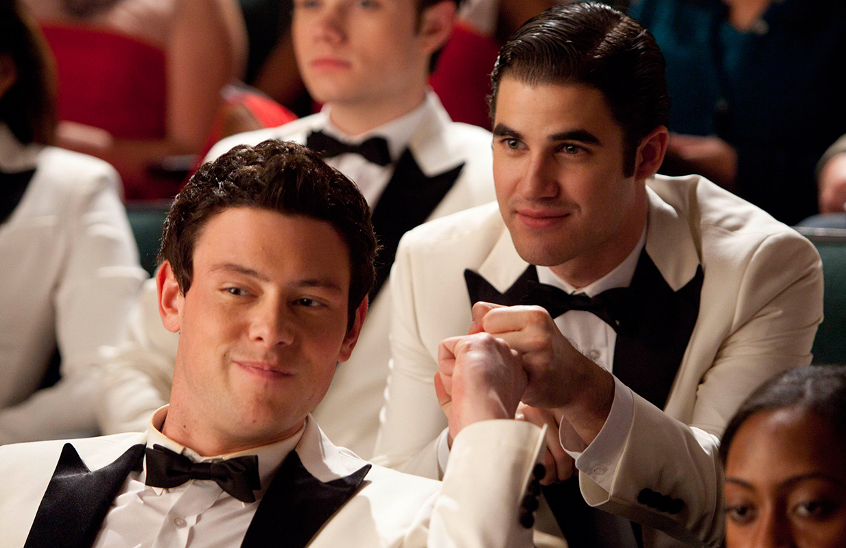 Cory Monteith and Darren Criss in Glee (Photo: Fox)