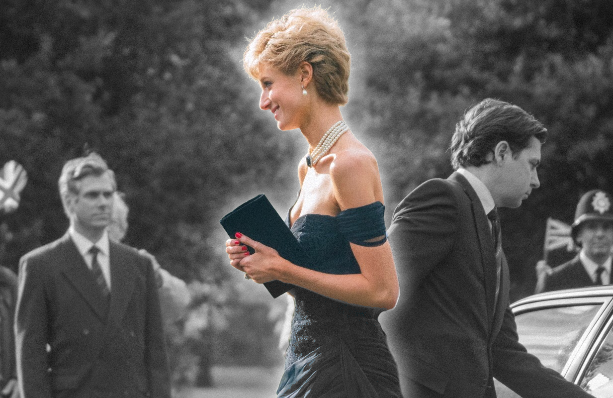Elizabeth Debicki as Diana in The Crown Season 5. (Photo: Netflix/Primetimer graphic)