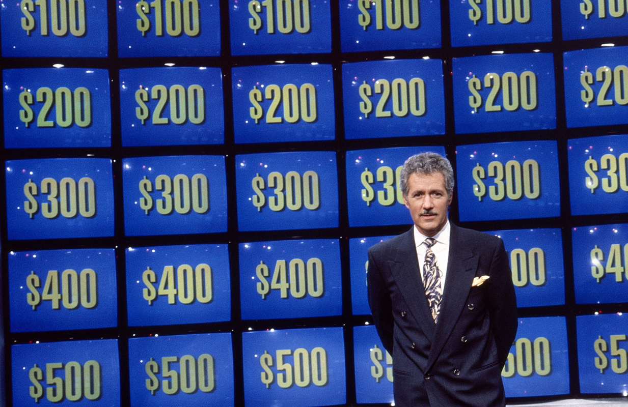 Alex Trebek hosts Jeopardy!. (Photo: Everett Collection)