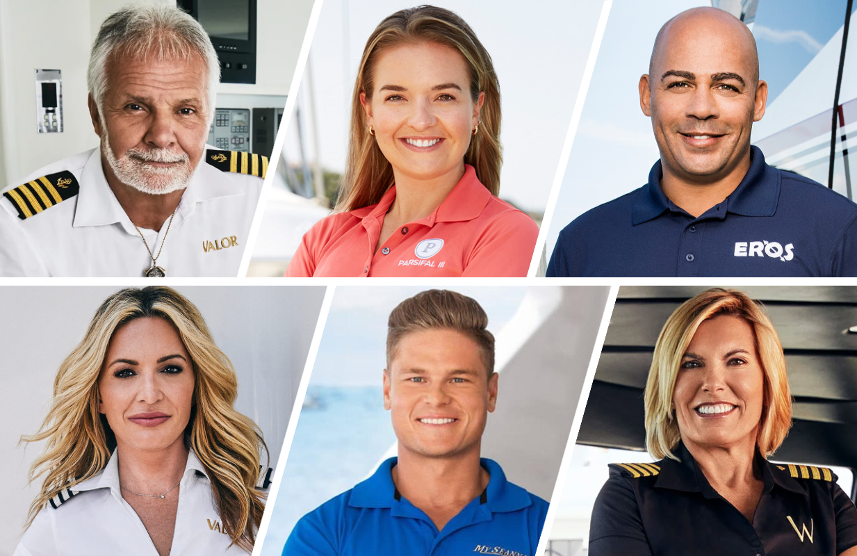 Below Deck crew members from across the franchise (Photos: Bravo/Primetimer Graphic)