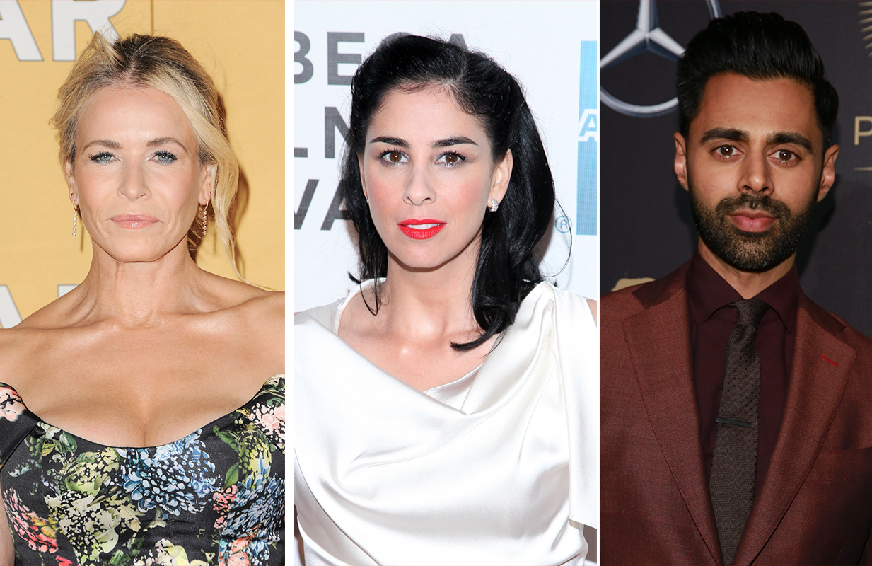 Chelsea Handler, Sarah Silverman, Hasan Minhaj. (Photos: Everett Collection)