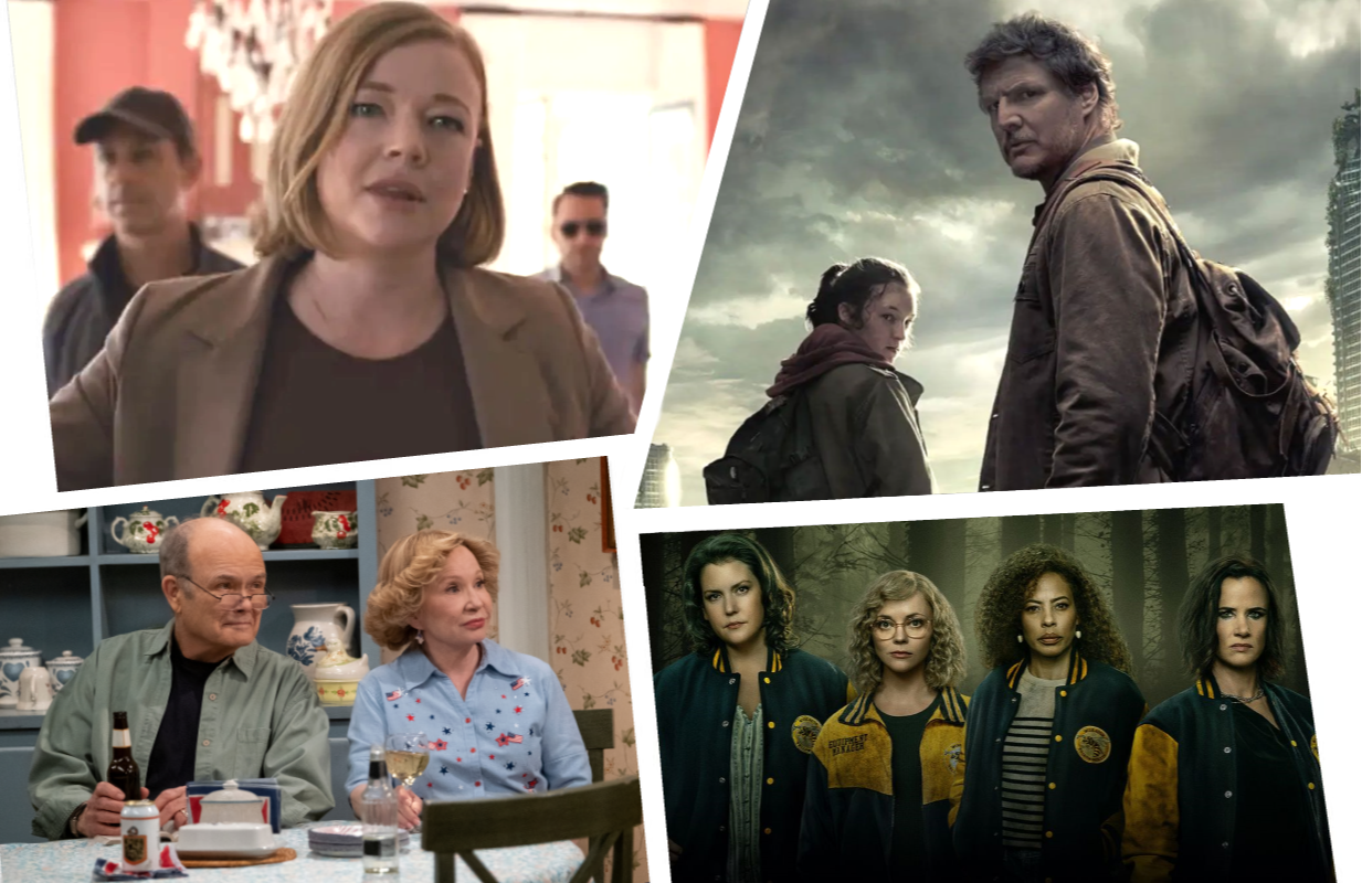 Succession, That '90s Show, The Last of Us, Yellowjackets (Photos: HBO/Netflix/Showtime; Primetimer graphic)