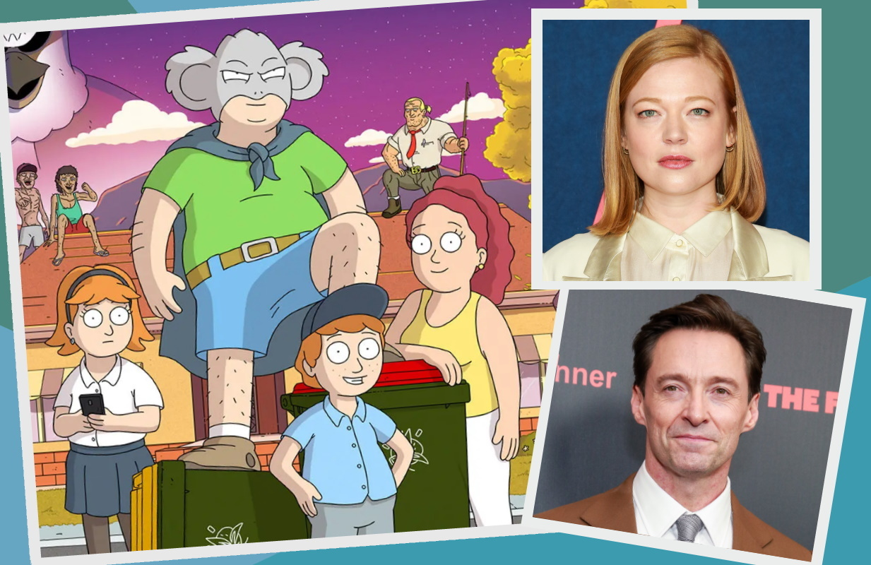 Koala Man voice stars Sarah Snook and Hugh Jackman (Photos: Hulu/Everett Collection)