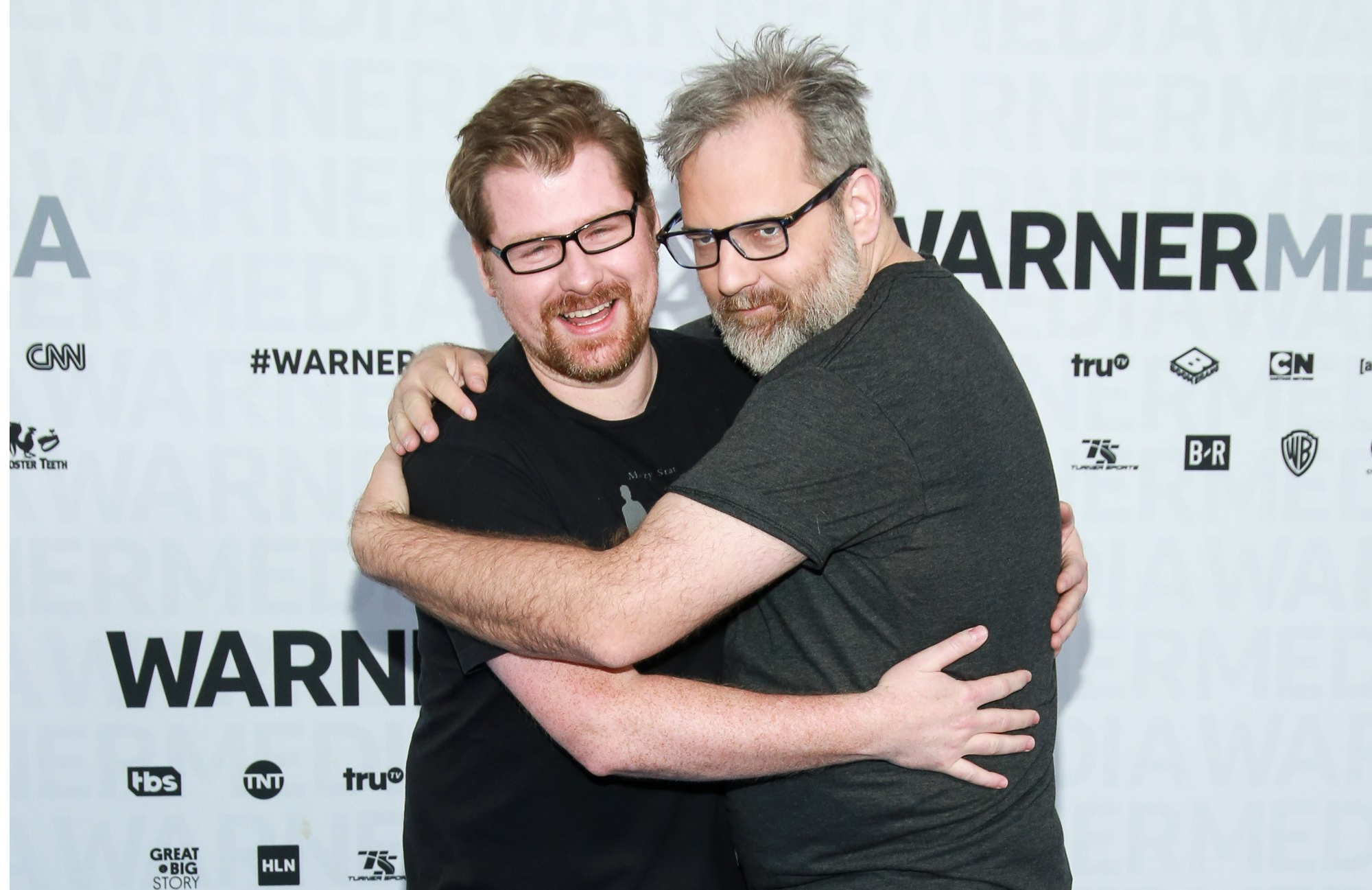 Justin Roiland and Dan Harmon at arrivals for Warner Media Upfronts 2019
