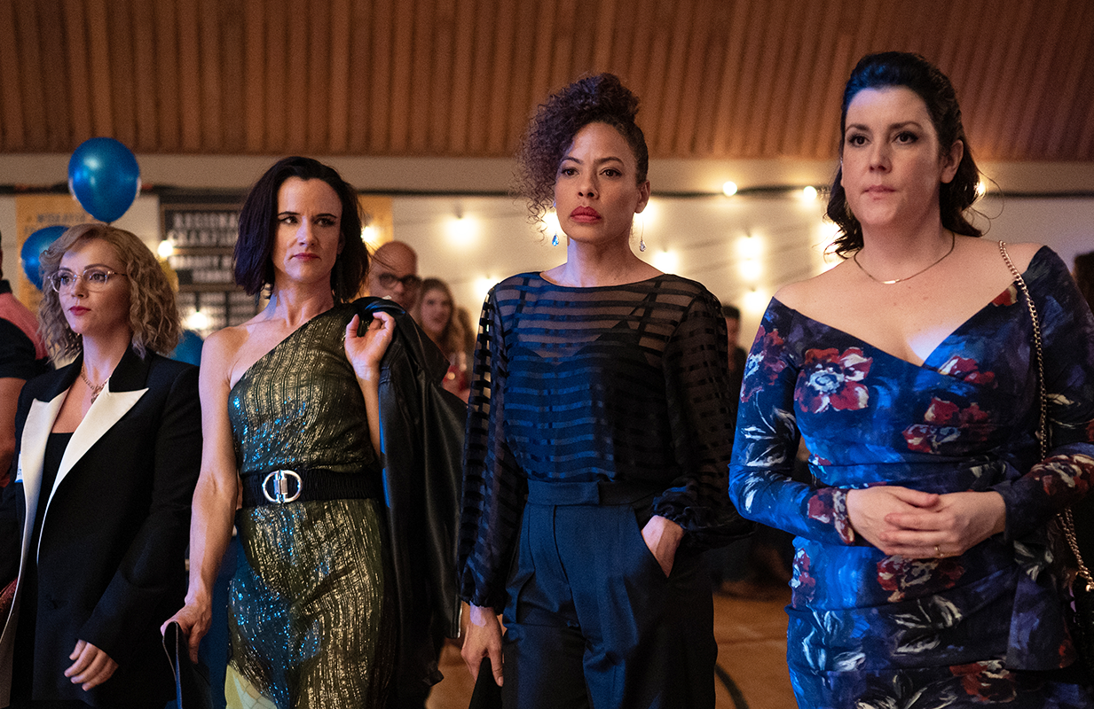 Christina Ricci, Juliette Lewis, Tawny Cypress, and Melanie Lynskey in Yellowjackets (Photo: Showtime)