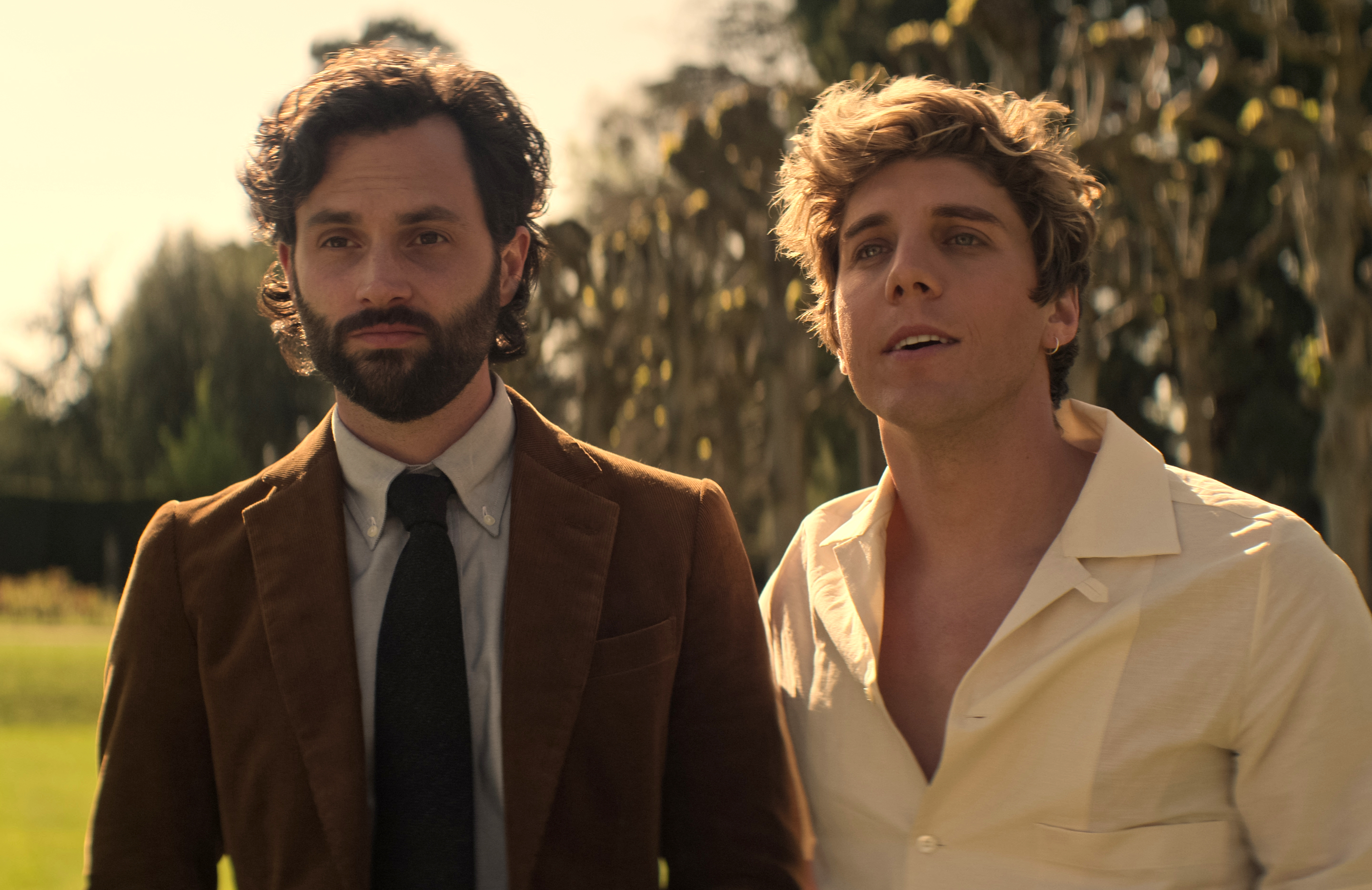 Penn Badgley and Lukas Gage in You (Photo: Netflix)