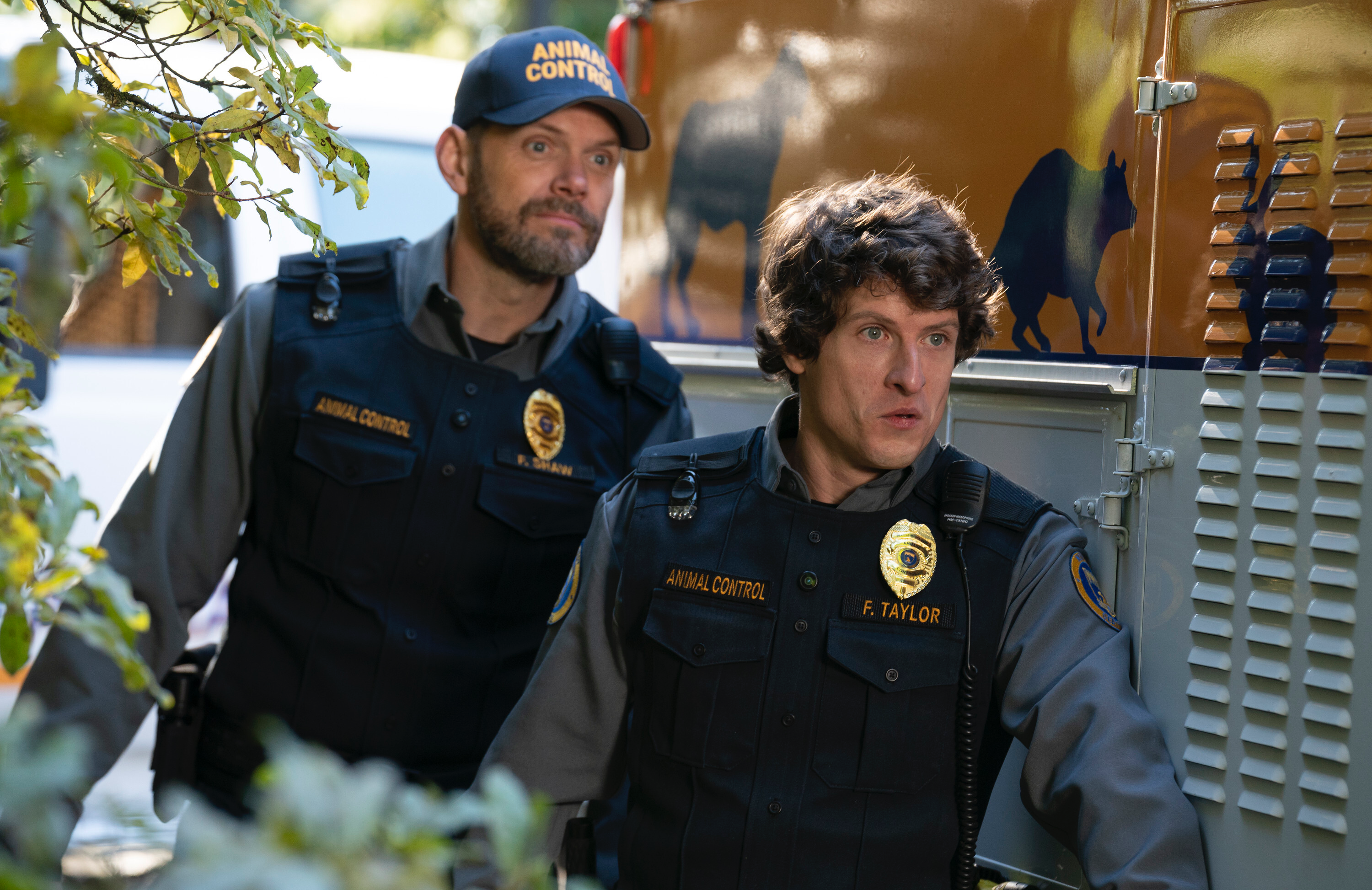Joel McHale and Michael Rowland in Animal Control (Photo: Michael Courtney/FOX)