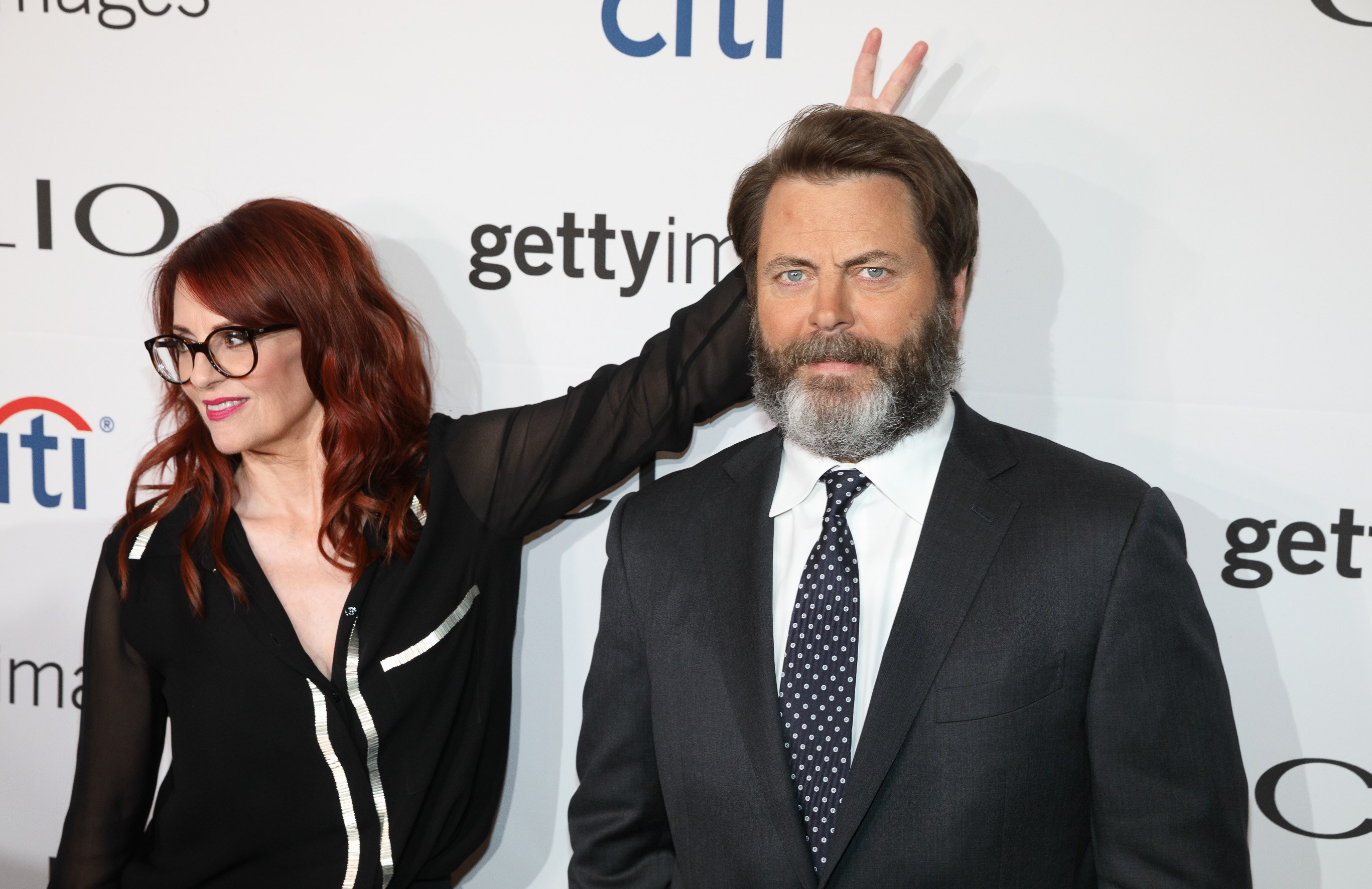 Megan Mullally and Nick Offerman (Photo: Jason Smith/Everett Collection)