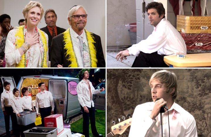 The cast of Party Down (Photos: Starz; Primetimer graphic)