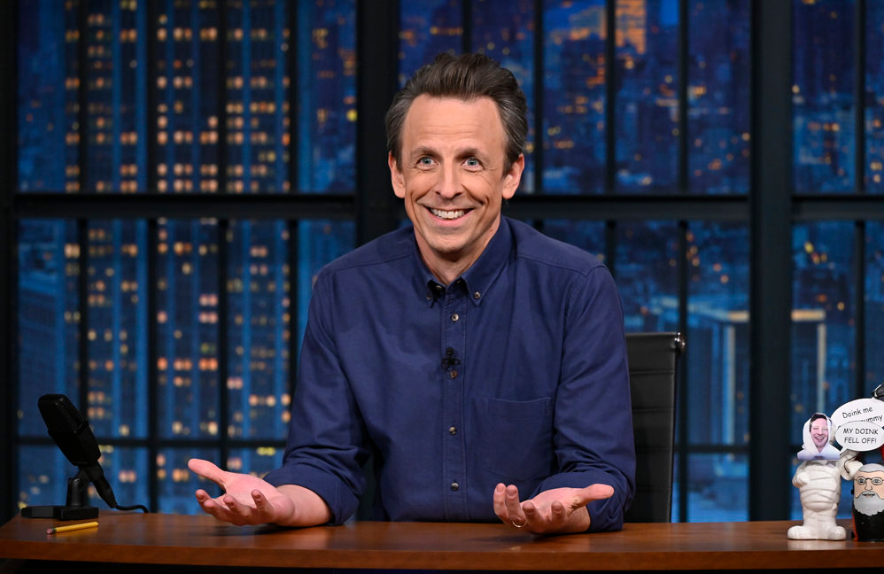 Seth Meyers is changing the late night game, one button up shirt at a time. (Photo: Paula Lobo/NBC)