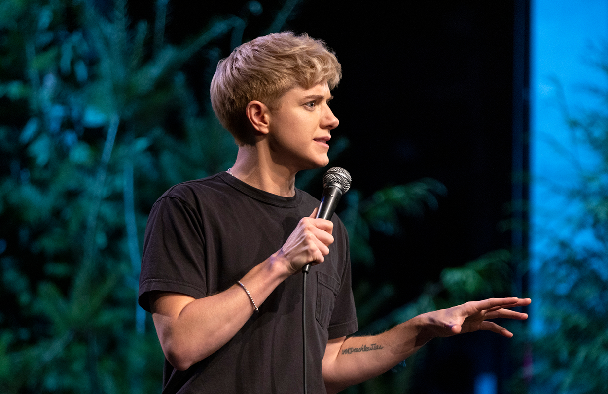 Mae Martin in their first Netflix special, SAP. (Photo: Netflix)