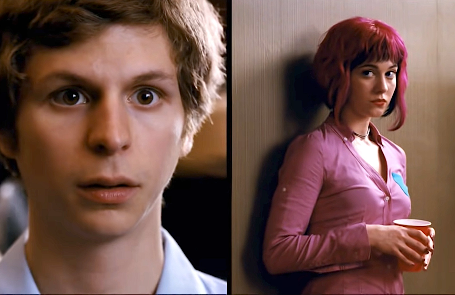 Michael Cera and Mary Elizabeth Winstead in Scott Pilgrim vs. the World