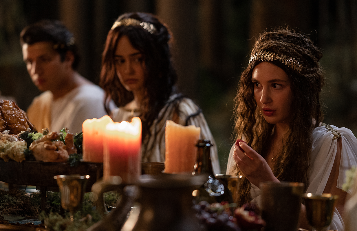 Kevin Alves, Courtney Eaton, and Sophie Nélisse in Yellowjackets (Photo: Kailey Schwerman/Showtime)